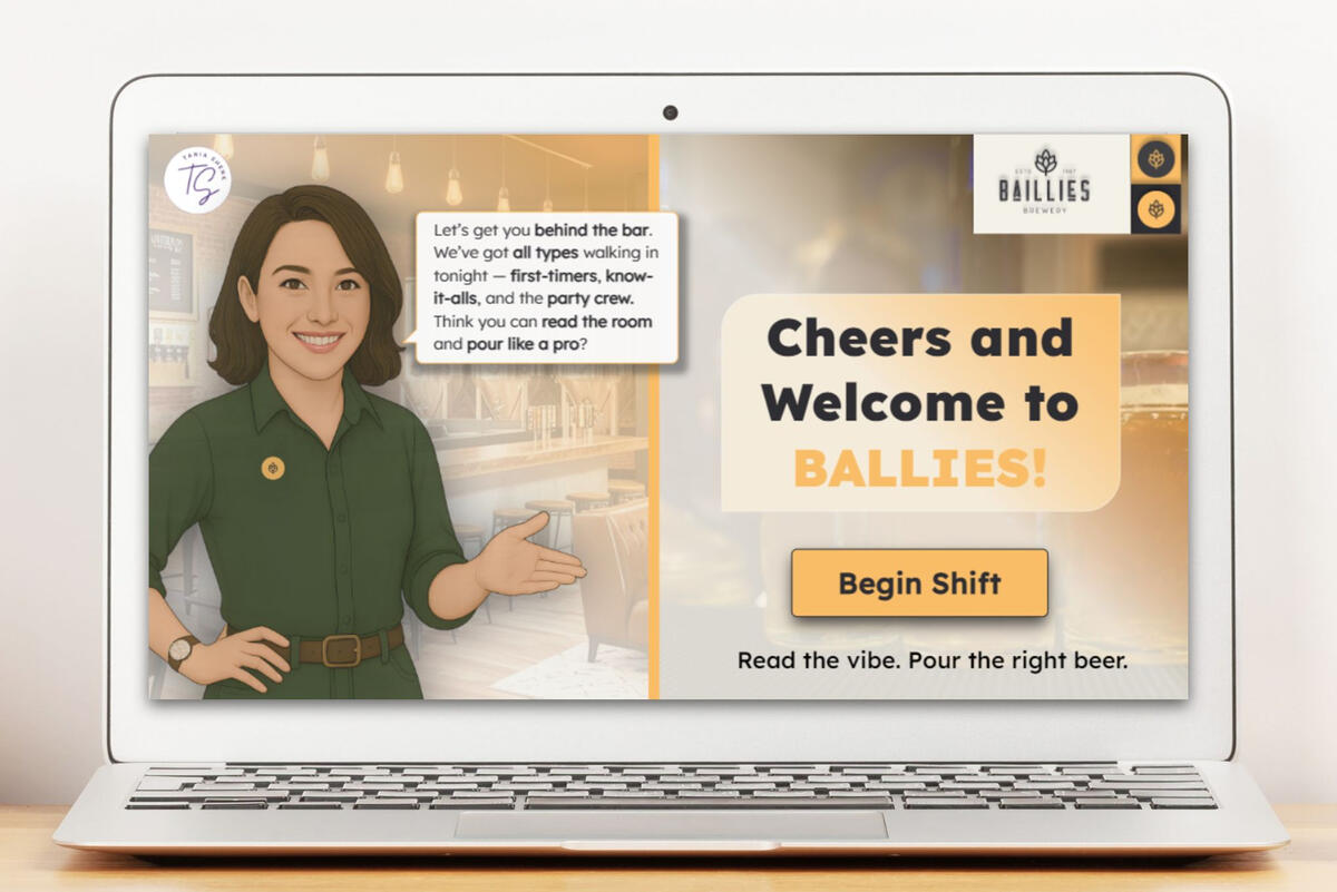 “Mastering the Art of Beertending” Screenshot of “Mastering the Art of Beertending”.